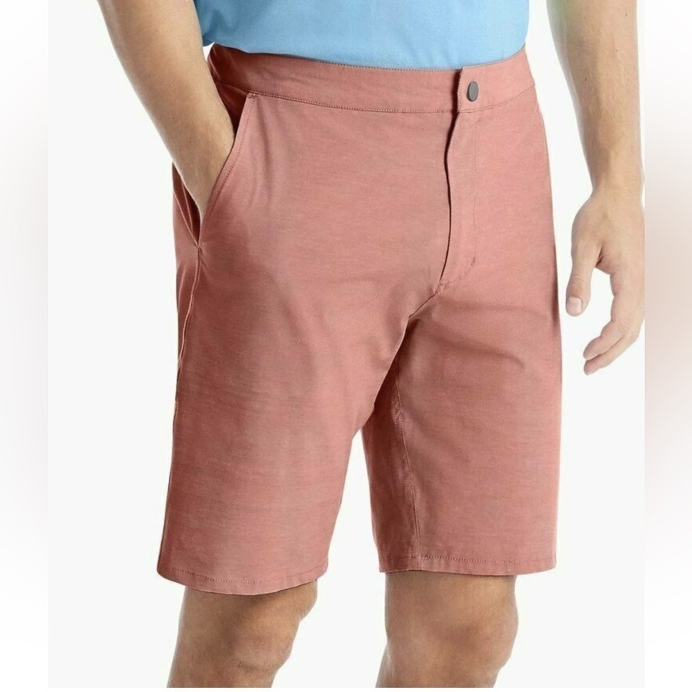 Johnnie-O Dawn 2 Dusk Hybrid Shorts Lightweight Pockets Malibu Red Men’s Size 38 - Picture 1 of 16